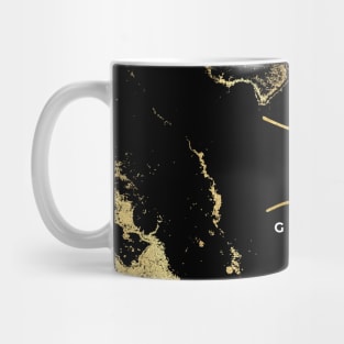 Gemini Symbol on gold and black marble Mug